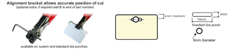 Alignment bracket allows accurate position of cut