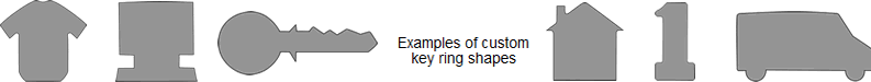 Examples of custom keyring shapes